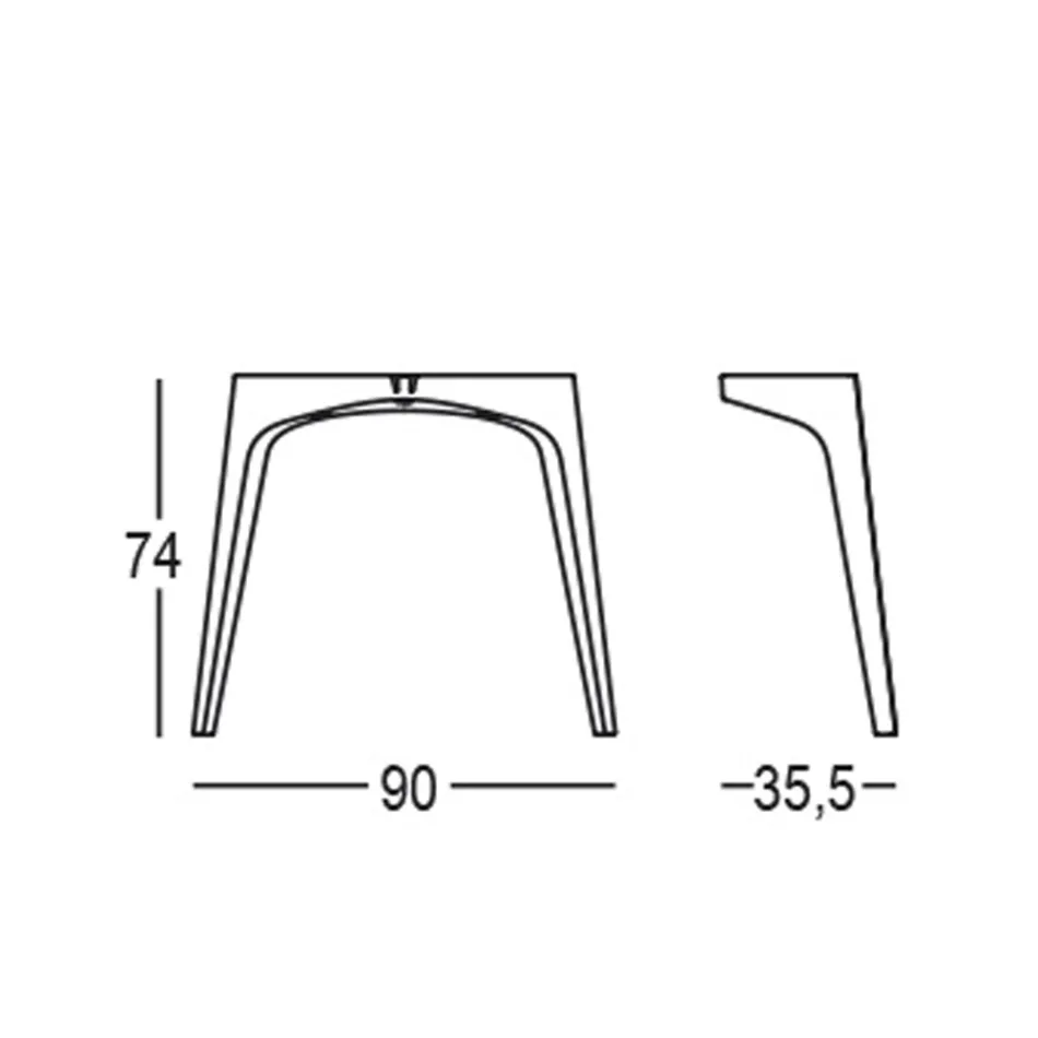 Tuinsalontafel in HPL en polyethyleen Made in Italy - Rizia Viadurini
