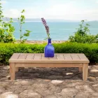 Tuinsalontafel in natuurlijk teakhout - Artes Viadurini