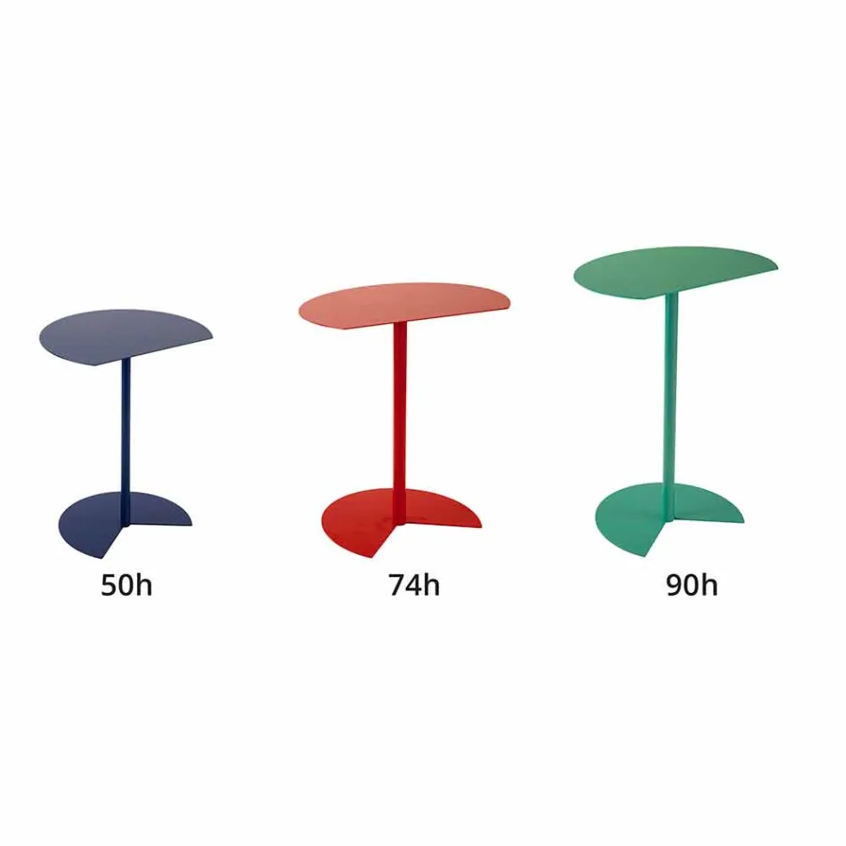 Moderne design salontafel van gekleurd metaal in 3 maten - Cettina Viadurini