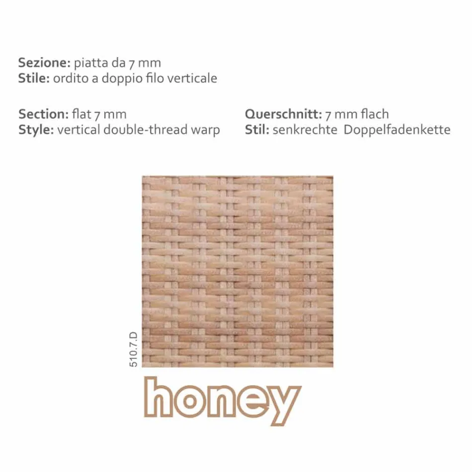 Coffee Garden polyethyleen honing met de hand geweven Cooper Viadurini