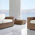 Tuinsalontafel in handgeweven polyrotan - Yoko Viadurini