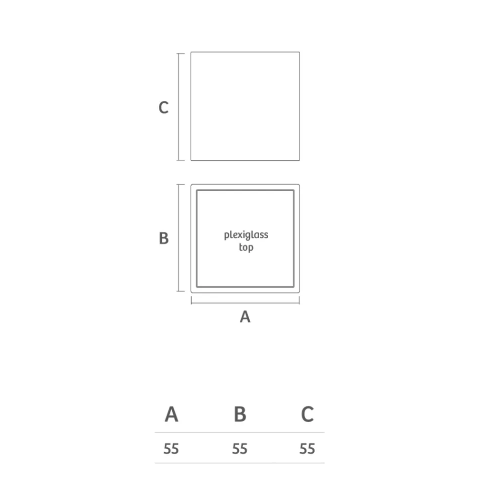 Heldere tuinsalontafel in wit polyethyleen Made in Italy - Derti Viadurini