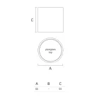 Heldere tuinsalontafel in wit polyethyleen Made in Italy - Derti Viadurini