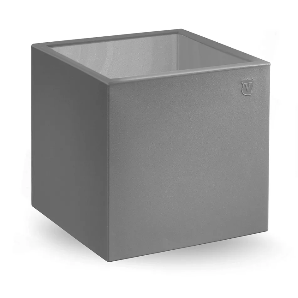 Vierkante tuinsalontafel van gekleurd polyethyleen Made in Italy - Noemi Viadurini