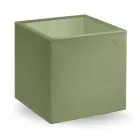 Vierkante tuinsalontafel van gekleurd polyethyleen Made in Italy - Noemi Viadurini