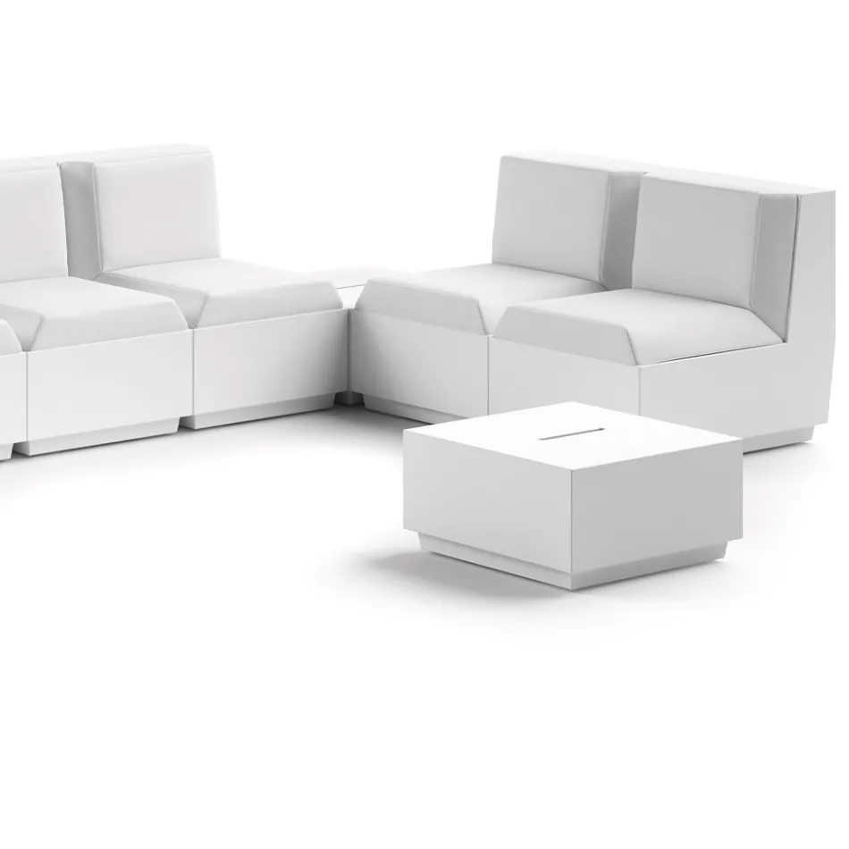 Vierkante salontafel in polyethyleen Made in Italy - Macao Viadurini