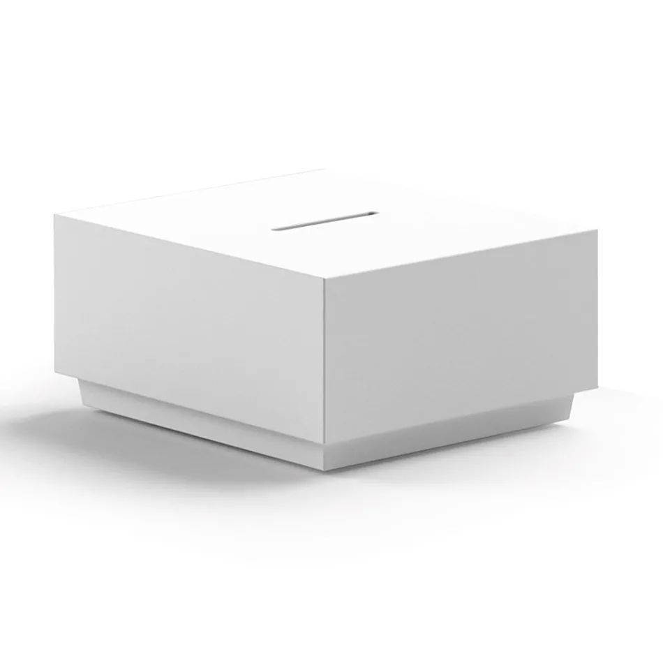 Vierkante salontafel in polyethyleen Made in Italy - Macao Viadurini