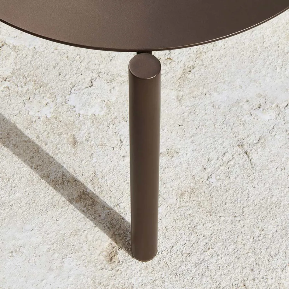 Ronde salontafel in gelakt aluminium - Bahia van Varaschin Viadurini