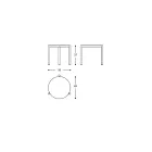 Ronde salontafel in gelakt aluminium - Bahia van Varaschin Viadurini