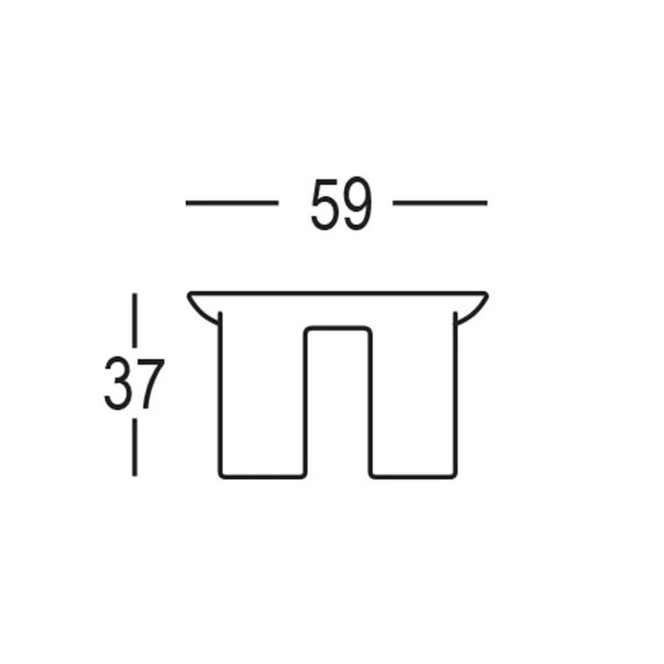 Ronde salontafel in HPL en polyethyleen Made in Italy - Freccia Viadurini