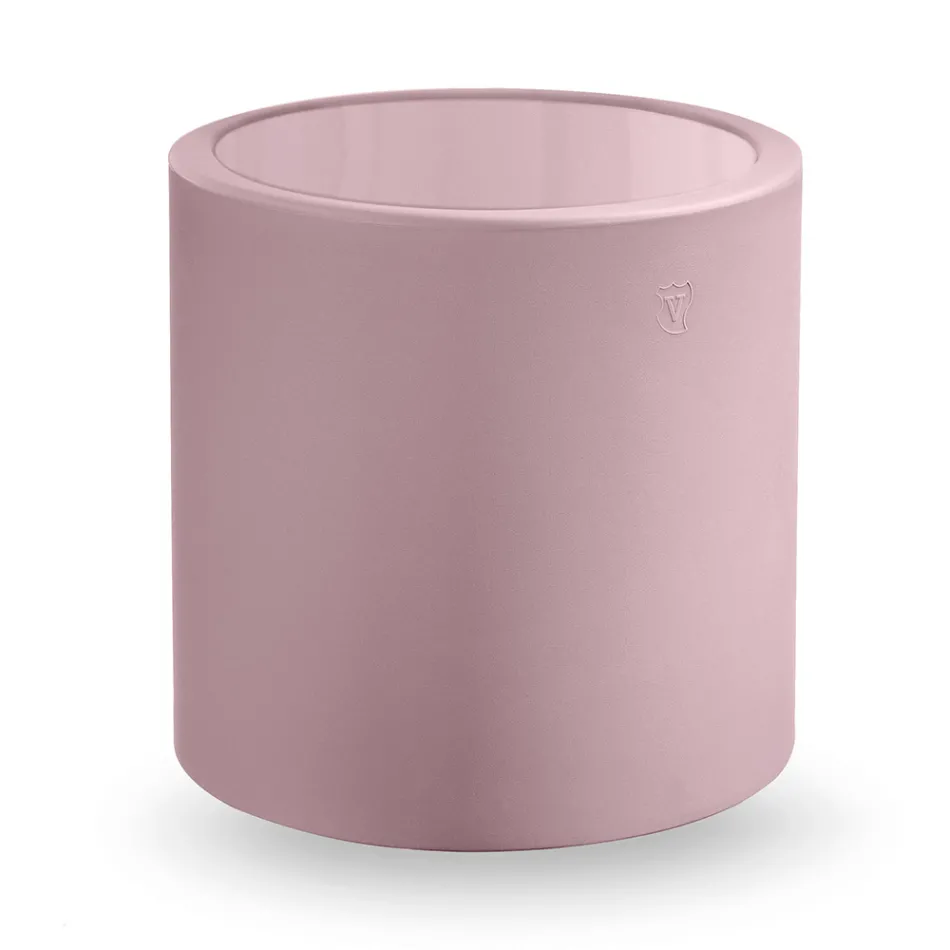 Ronde tuinsalontafel van gekleurd polyethyleen Made in Italy - Noemi Viadurini