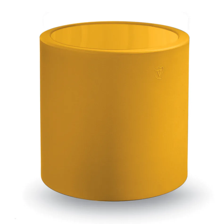 Ronde salontafel in gekleurd polyethyleen Made in Italy - Noemi Viadurini