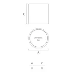 Ronde salontafel in gekleurd polyethyleen Made in Italy - Noemi Viadurini