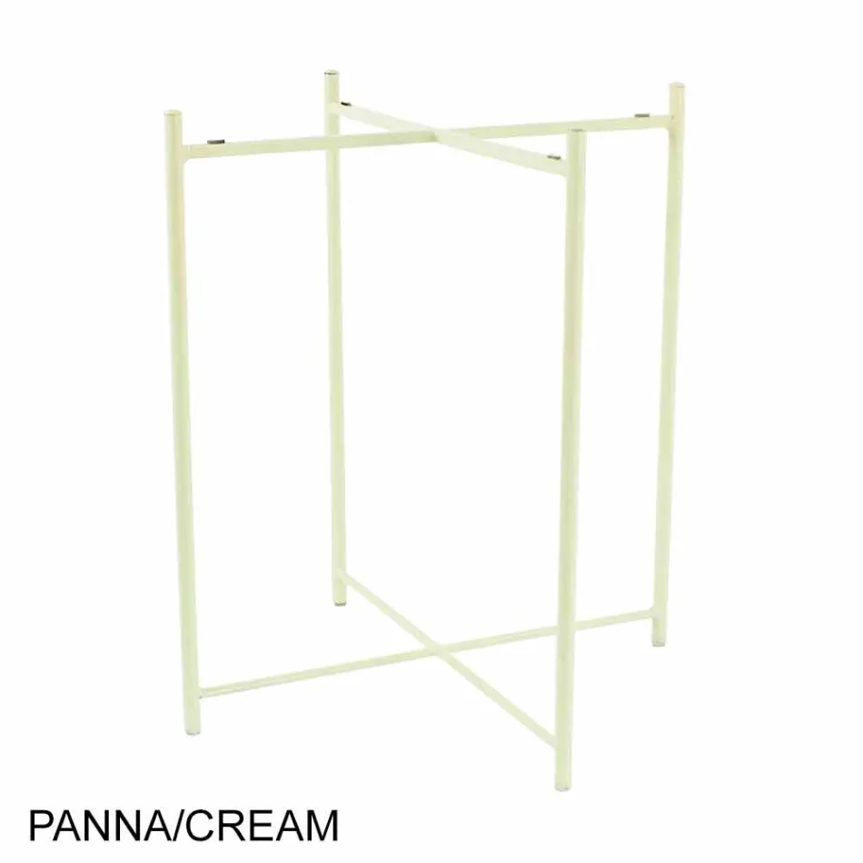 Salontafel voor binnen of buiten met metalen structuur Made in Italy - Carim Viadurini