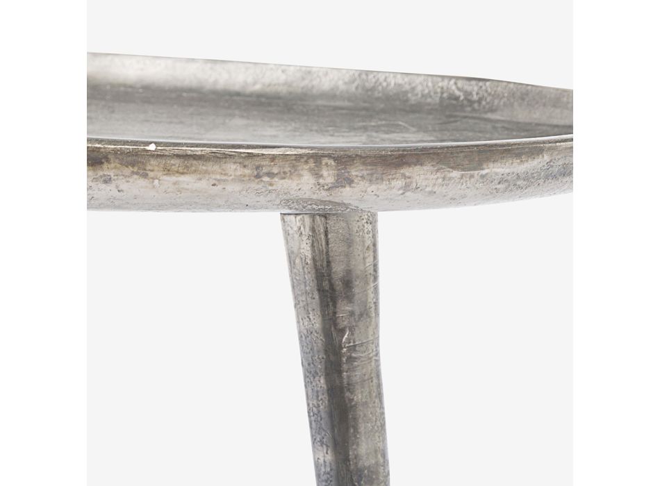 Salontafel Verzilverd en Antiek Aluminium Design Homemotion - Smemo Viadurini