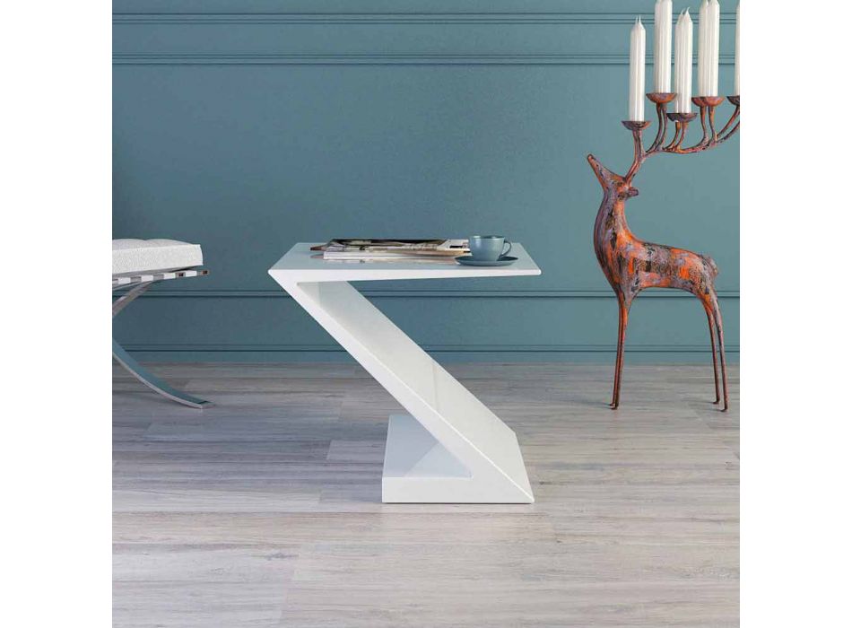 Zeta moderne design witte salontafel gemaakt in Italië Viadurini