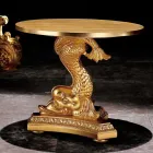 Klassieke woonkamer salontafel in massief hout met de hand gesneden, Ciro Viadurini