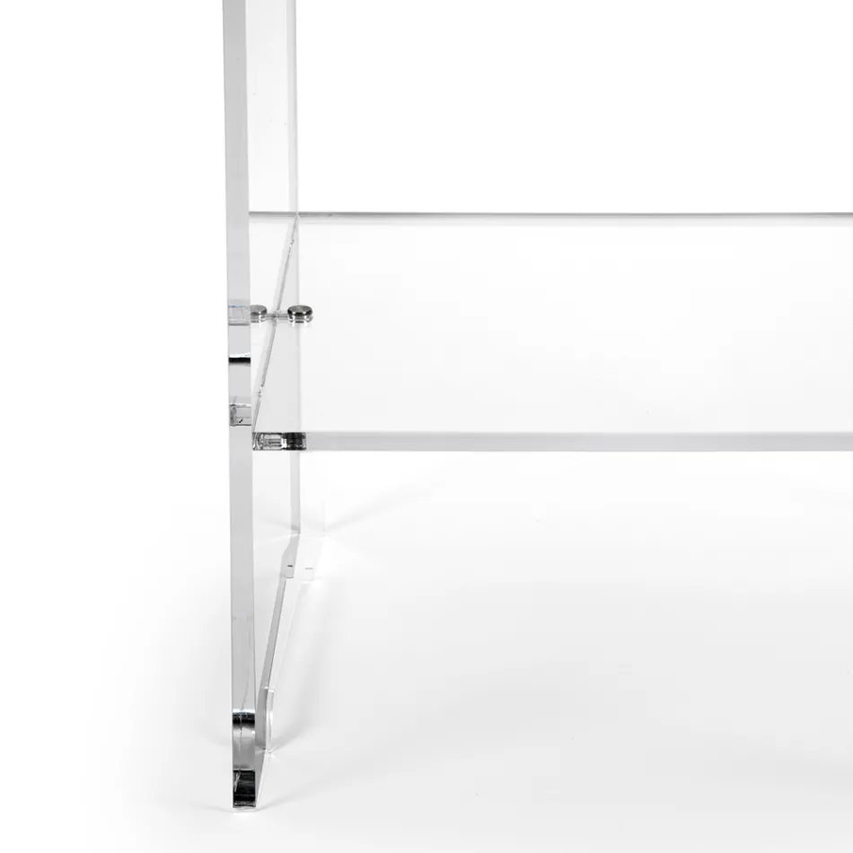 Salontafel met 1 plank in transparant plexiglas Made in Italy - Mulan Viadurini