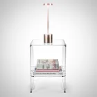 Salontafel met 1 plank in transparant plexiglas Made in Italy - Mulan Viadurini