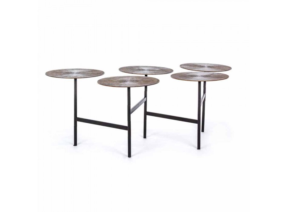 Homemotion salontafel met 5 ronde aluminium bladen - Pollino Viadurini