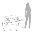 Salontafel met ecologische houten container - Cripto Viadurini