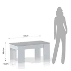 Salontafel met houten container - Scandio Viadurini