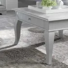 Salontafel met massieve onderdelen in Ayous en Linden Made in Italy - Tijdperk Viadurini