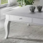 Salontafel met massieve onderdelen in Ayous en Linden Made in Italy - Tijdperk Viadurini