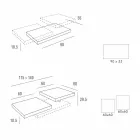 Salontafel met draaiende bladen in HPL Made in Italy, Precious - Paris Viadurini