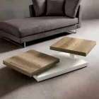 Salontafel met draaiende bladen in HPL Made in Italy, Precious - Paris Viadurini