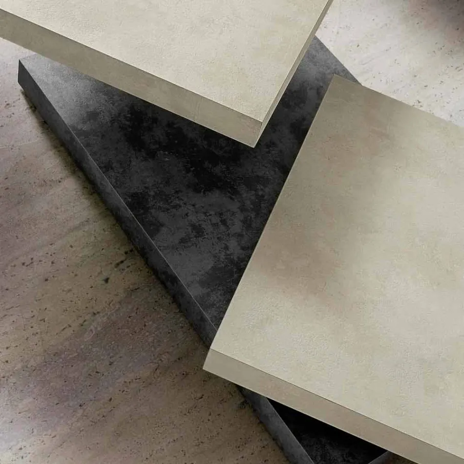 Salontafel met draaiende bladen in HPL Made in Italy, Precious - Paris Viadurini