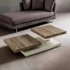 Salontafel met draaiende bladen in HPL Made in Italy, Precious - Paris Viadurini