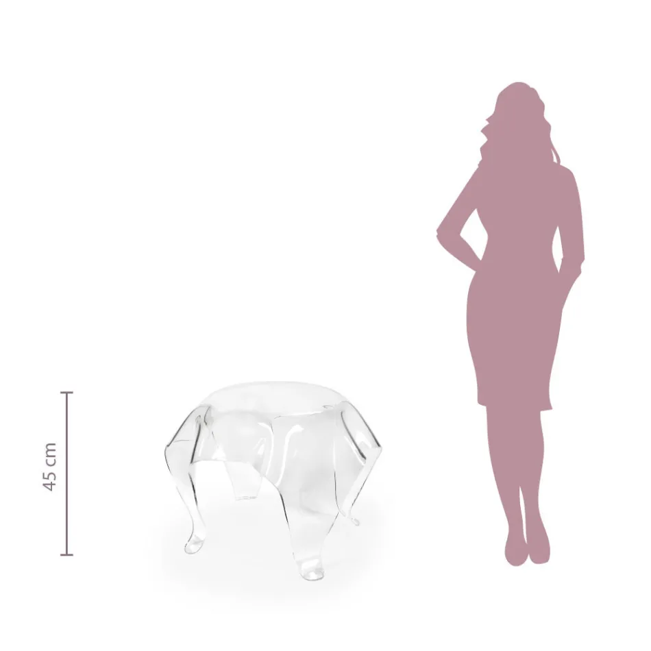 Salontafel met blad en onderstel van plexiglas Made in Italy - Brento Viadurini