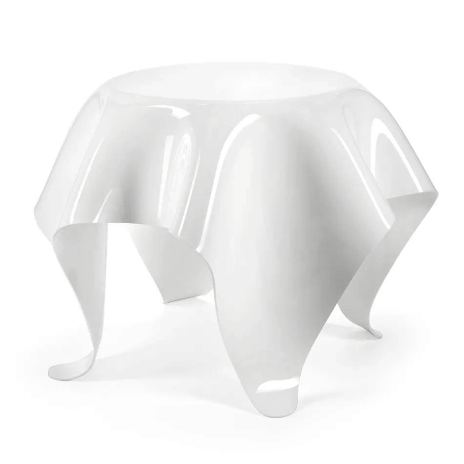 Salontafel met blad en onderstel van plexiglas Made in Italy - Brento Viadurini