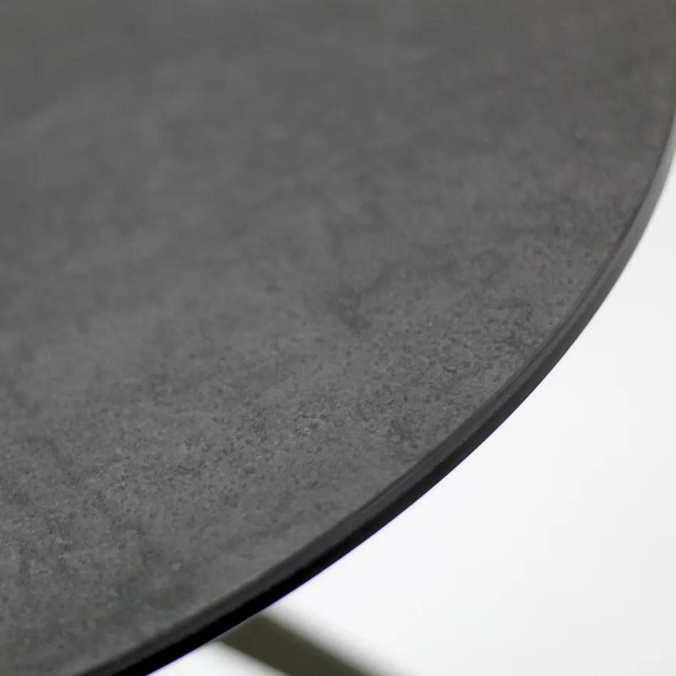 Salontafel met rond blad van porseleinsteengoed Made in Italy - Siste Viadurini