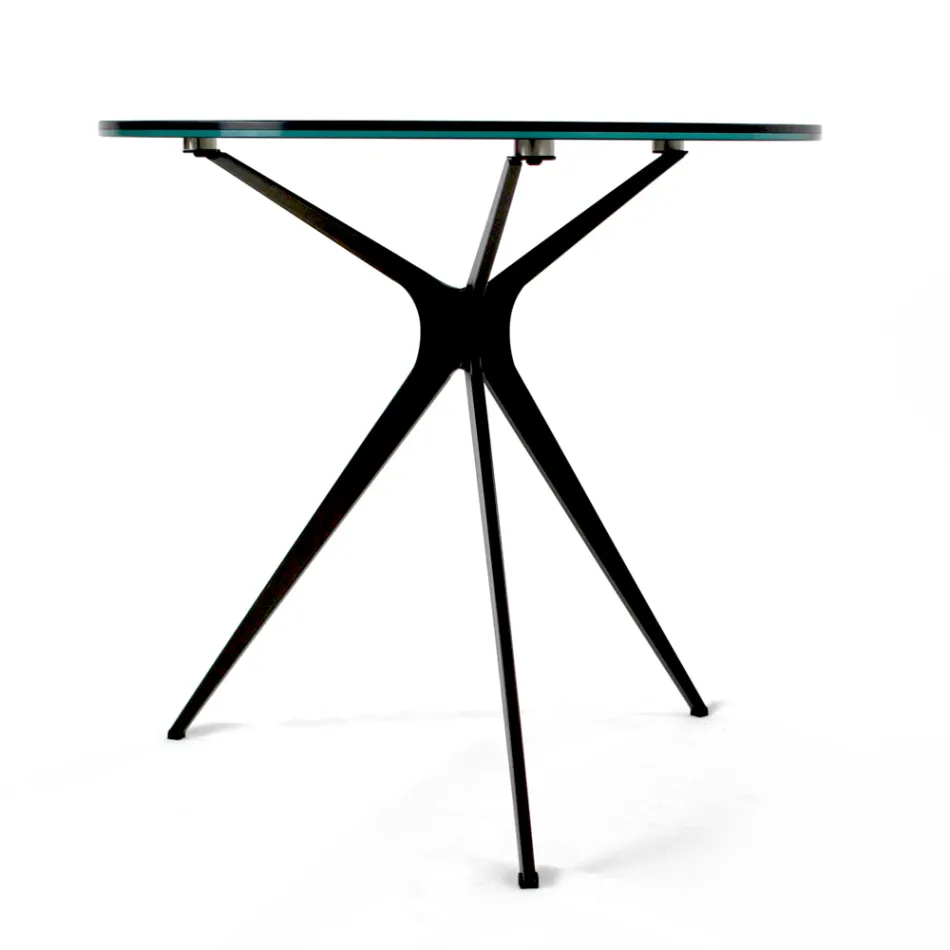 Salontafel met rond blad van porseleinsteengoed Made in Italy - Siste Viadurini