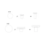 Salontafel met glazen blad en metalen onderstel Made in Italy - Batulla Viadurini