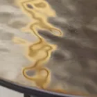 Salontafel met glazen blad en metalen onderstel Made in Italy - Batulla Viadurini