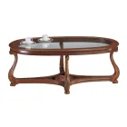 Salontafel met glazen blad Made in Italy - Sedna Viadurini