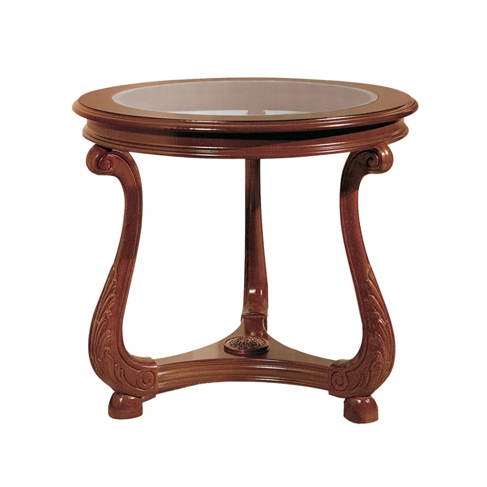 Salontafel met glazen blad Made in Italy - Sedna Viadurini