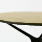 Salontafel met rond glazen blad en 3 poten Made in Italy - Siste Viadurini