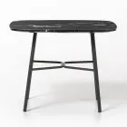 Salontafel met vierkant marmeren blad Made in Italy - Makino Viadurini