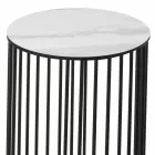 Salontafel met rond keramisch blad Made in Italy - Montebianco Viadurini