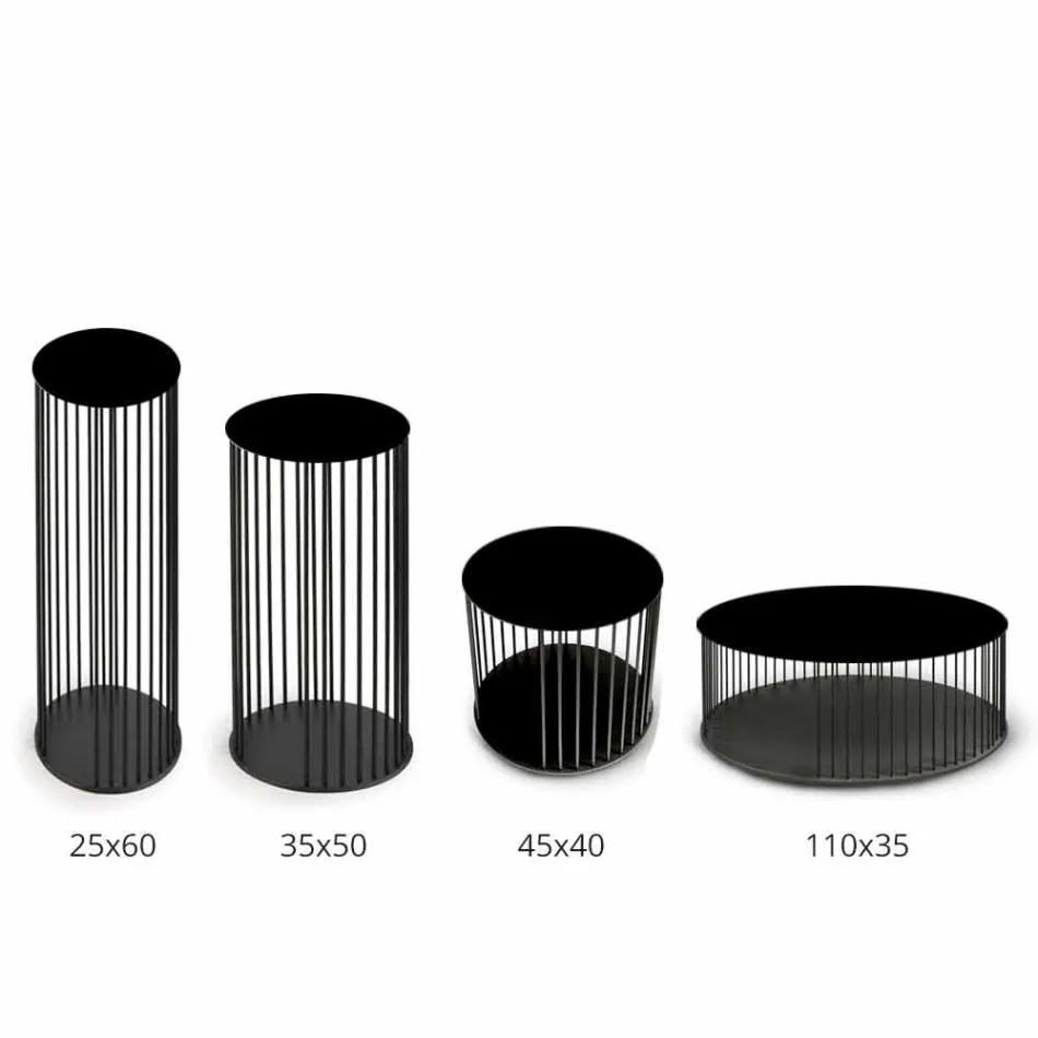Salontafel met rond keramisch blad Made in Italy - Montebianco Viadurini