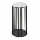 Salontafel met rond keramisch blad Made in Italy - Montebianco Viadurini