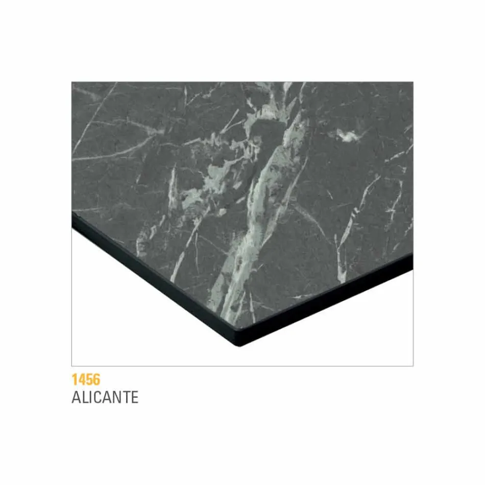 Salontafel met rond blad van gelamineerd HPL Made in Italy - Mina Viadurini