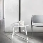 Salontafel met rond marmeren blad Made in Italy - Makino Viadurini