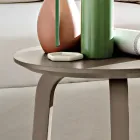 Salontafel met rond gelakt MDF blad Made in Italy, Precious - Tobiko Viadurini