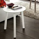 Salontafel met rond gelakt MDF blad Made in Italy, Precious - Tobiko Viadurini