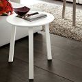 Salontafel met rond gelakt MDF blad Made in Italy, Precious - Tobiko